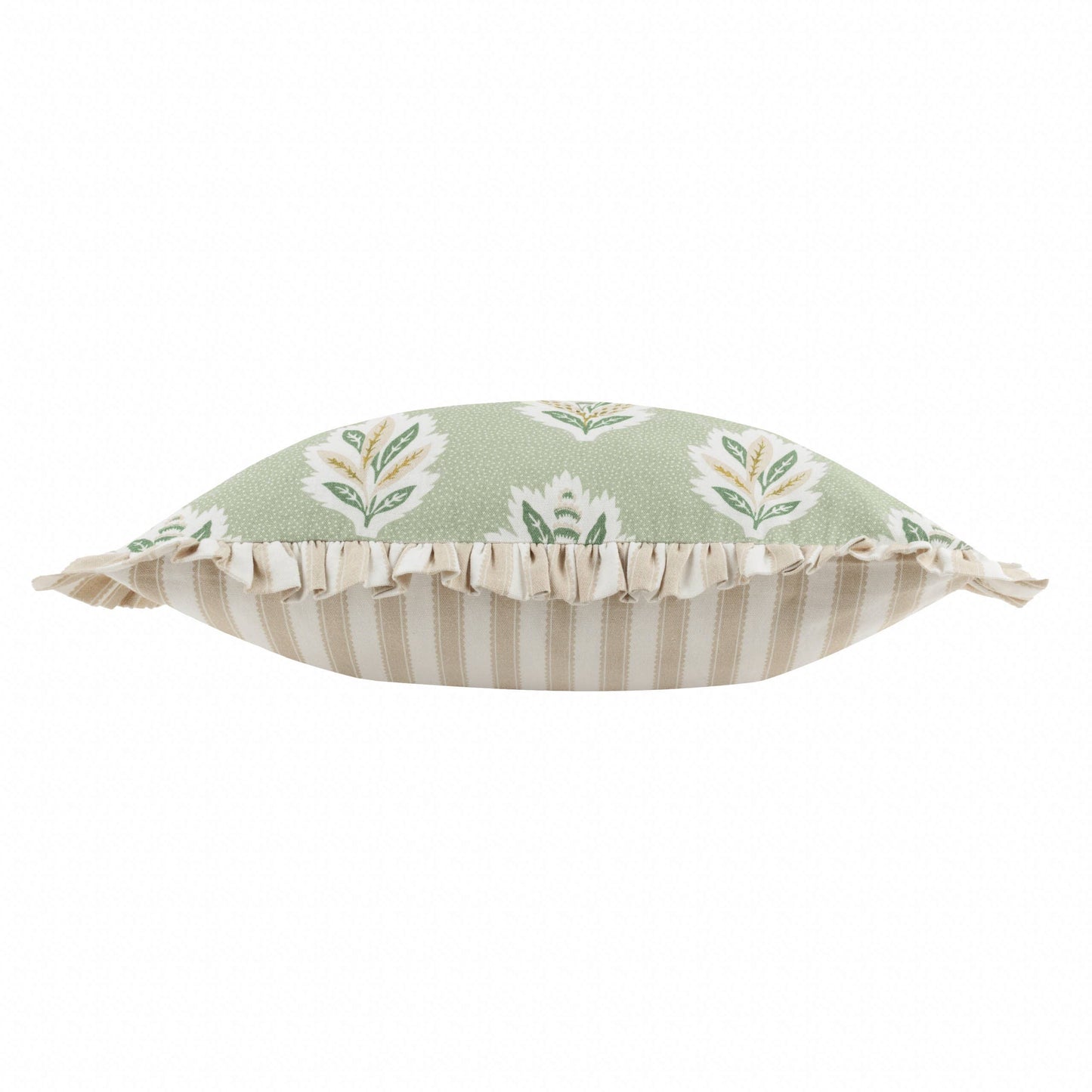 Sessile Leaf Ruffle Cushion Sage
