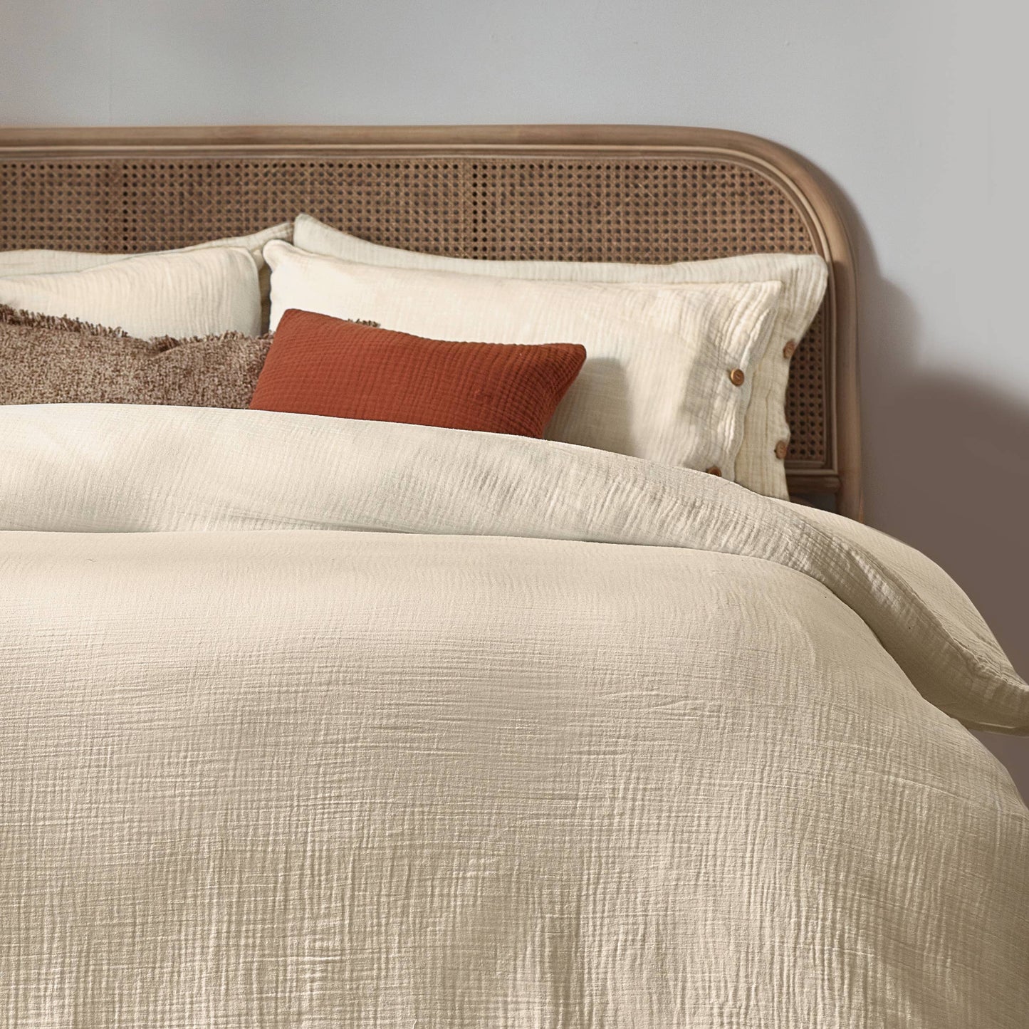 The Muslin Cotton Duvet Set in Natural - Stella's Boutique