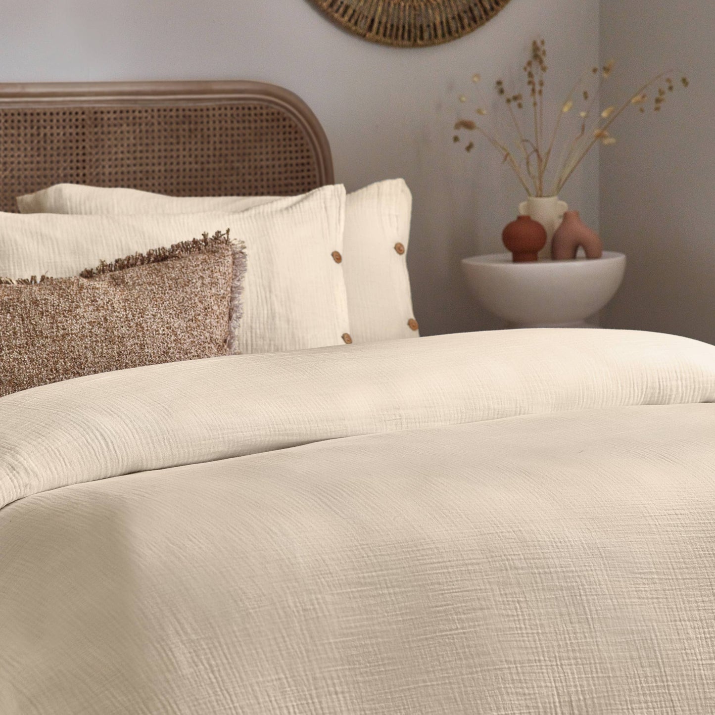 The Muslin Cotton Duvet Set in Natural - Stella's Boutique