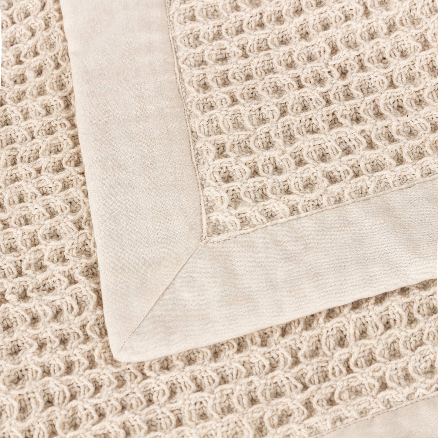Waffle Weave Oversized Throw in Natural - Stella's Boutique