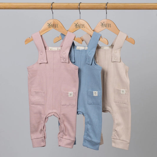 Baby Ribbed Cotton Dungarees