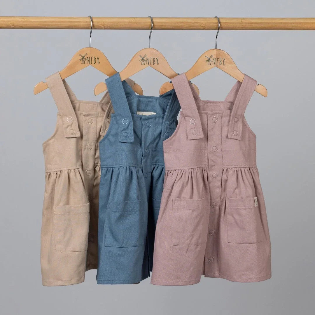 Girls Pleated Dress with Straps - Stella's Boutique