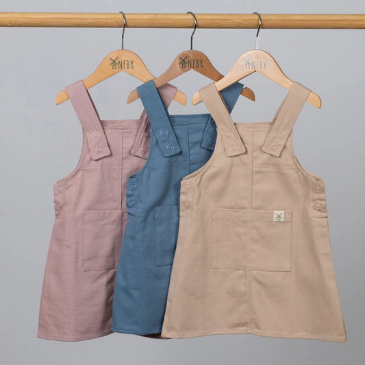 Girls Organic Cotton Dungaree Dress