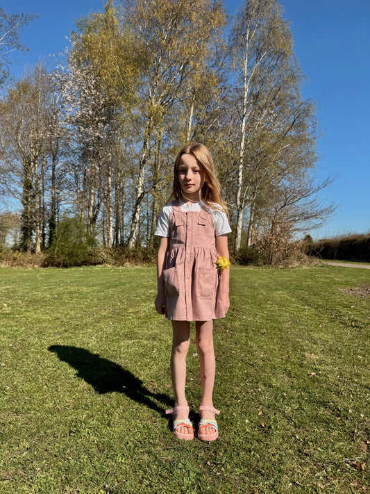 Girls Pleated Dress with Straps