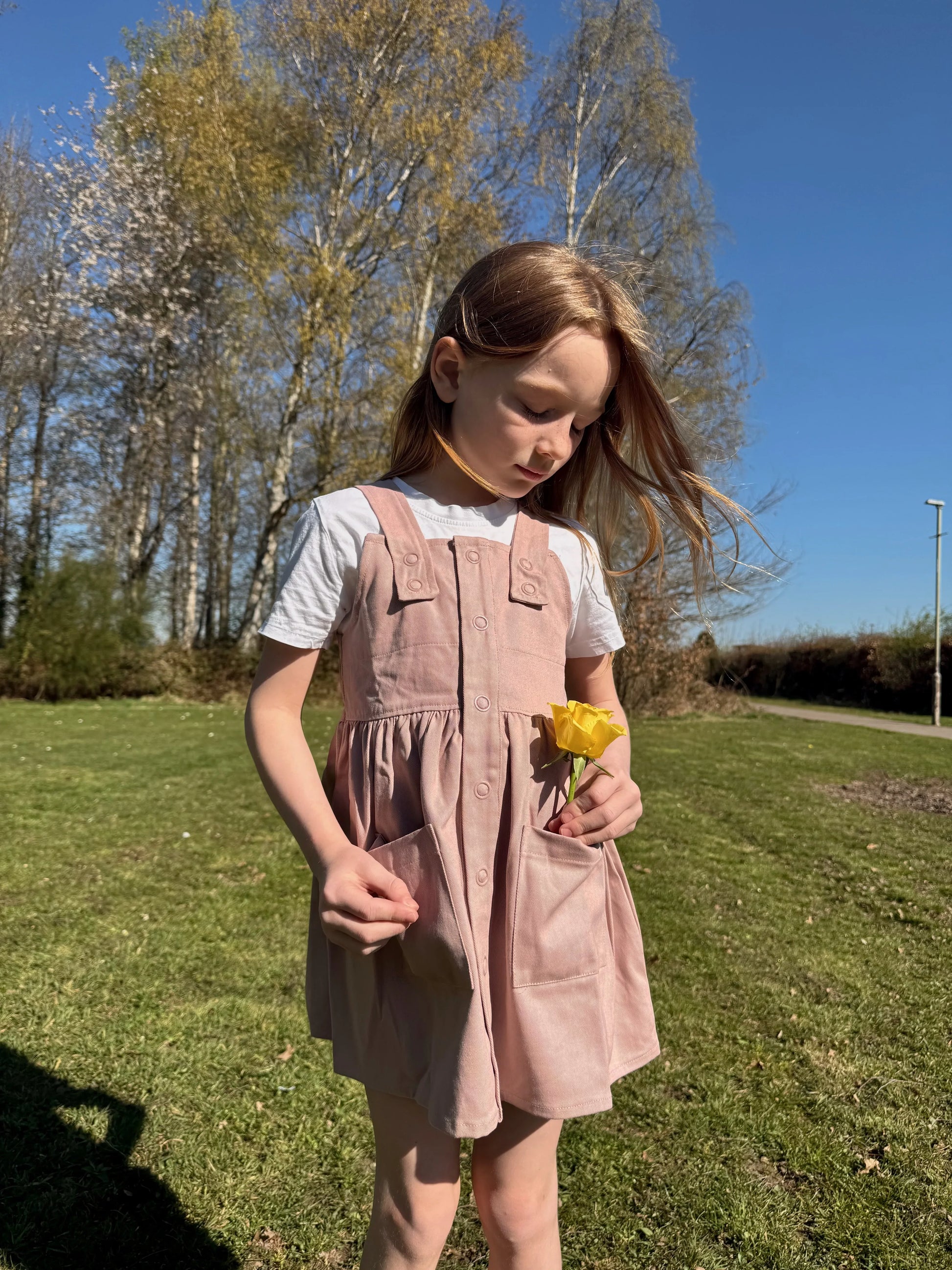 Girls Pleated Dress with Straps - Stella's Boutique