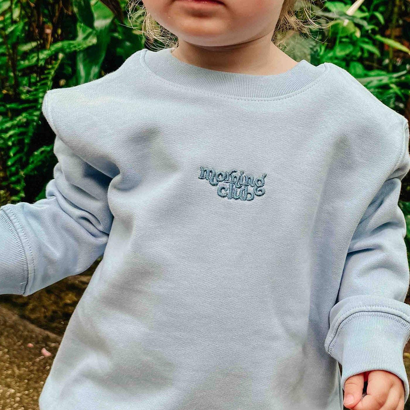 Morning Club Childrens Sweatshirt in Blue - Stella's Boutique
