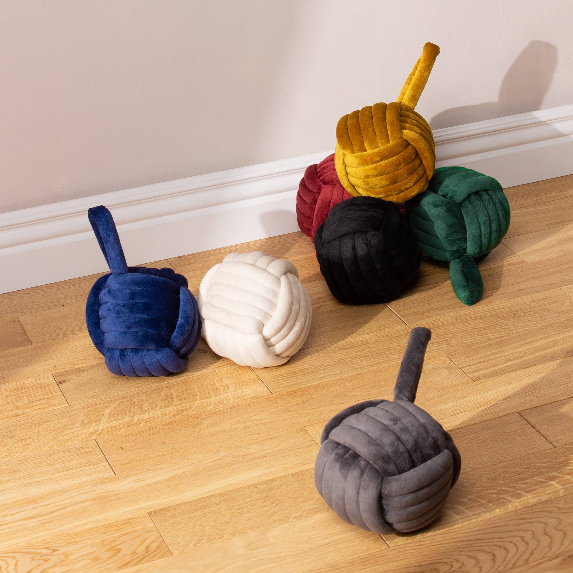 Knot Velvet Door Stop in Natural - Stella's Boutique